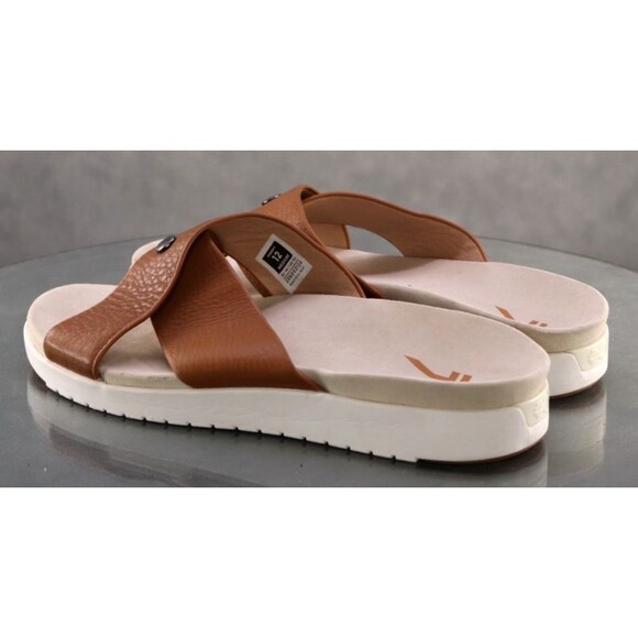 Kuru Breeze $130 Women's Slide Sandals Size 12 Leather Brown - Picture 6 of 11